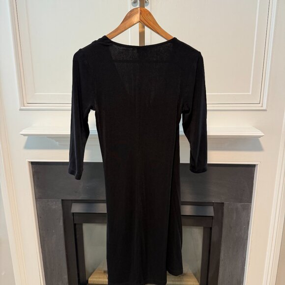 ✨ Travelers by Chico’s Black Wrap Dress – Size 1 (Medium) ✨ - Picture 4 of 6